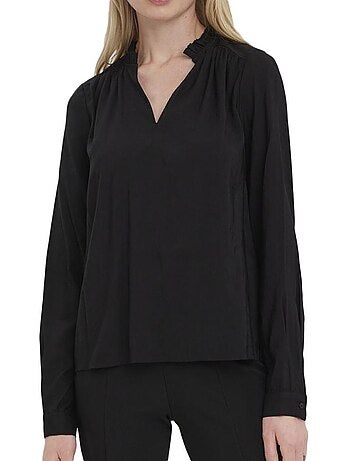 Camisa Feminina Vero Moda Bell de Manga Comprida Preta