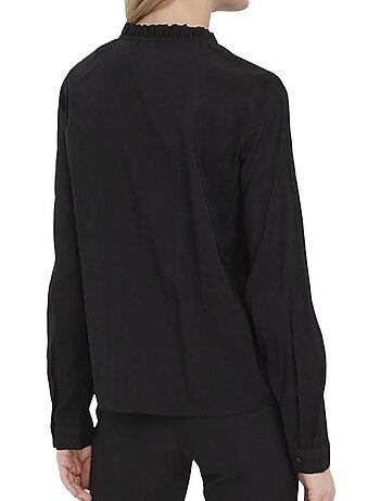 Camisa Feminina Vero Moda Bell de Manga Comprida Preta