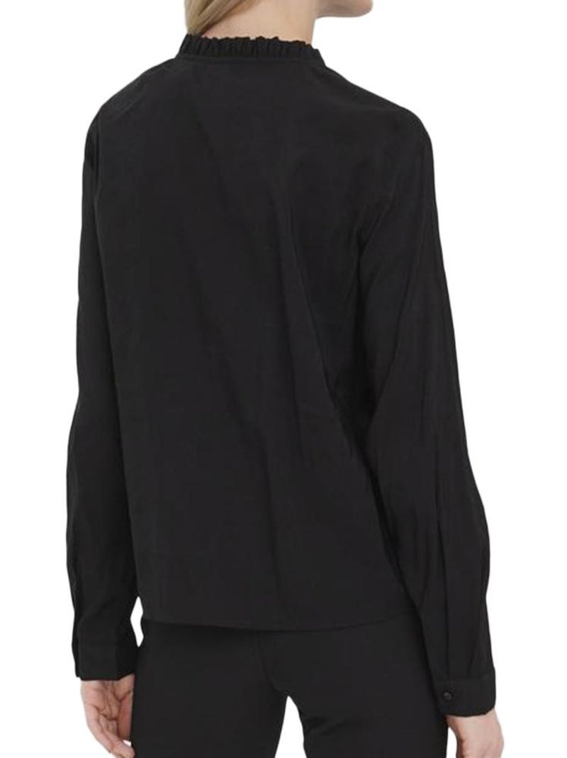 Camisa Feminina Vero Moda Bell de Manga Comprida Preta Preto - Kiabi