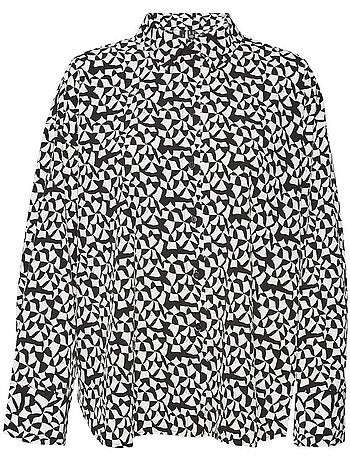 Camisa feminina vero moda meva oya preto/branco