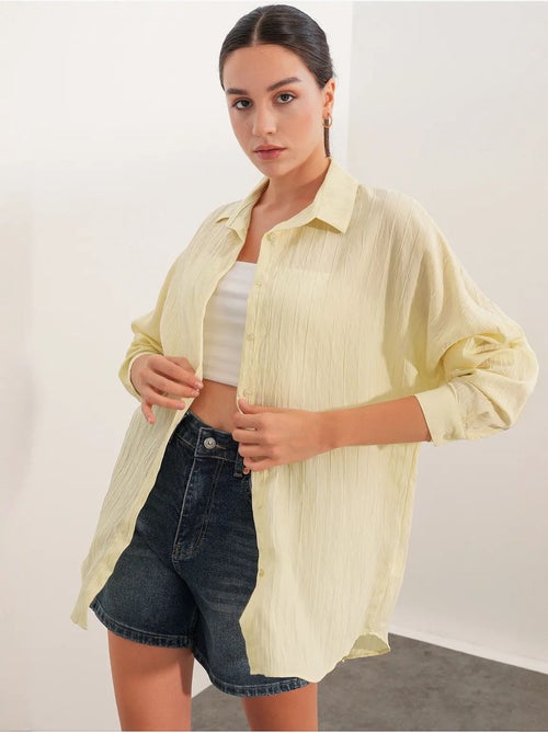 Camisa feminina viscose nylon bdart - Kiabi Camisa feminina viscose nylon bdart - Kiabi