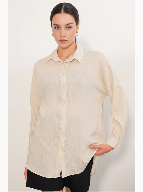 Camisa feminina viscose nylon bdart - Kiabi Camisa feminina viscose nylon bdart - Kiabi