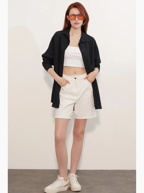Camisa feminina viscose nylon bdart - Kiabi Camisa feminina viscose nylon bdart - Kiabi
