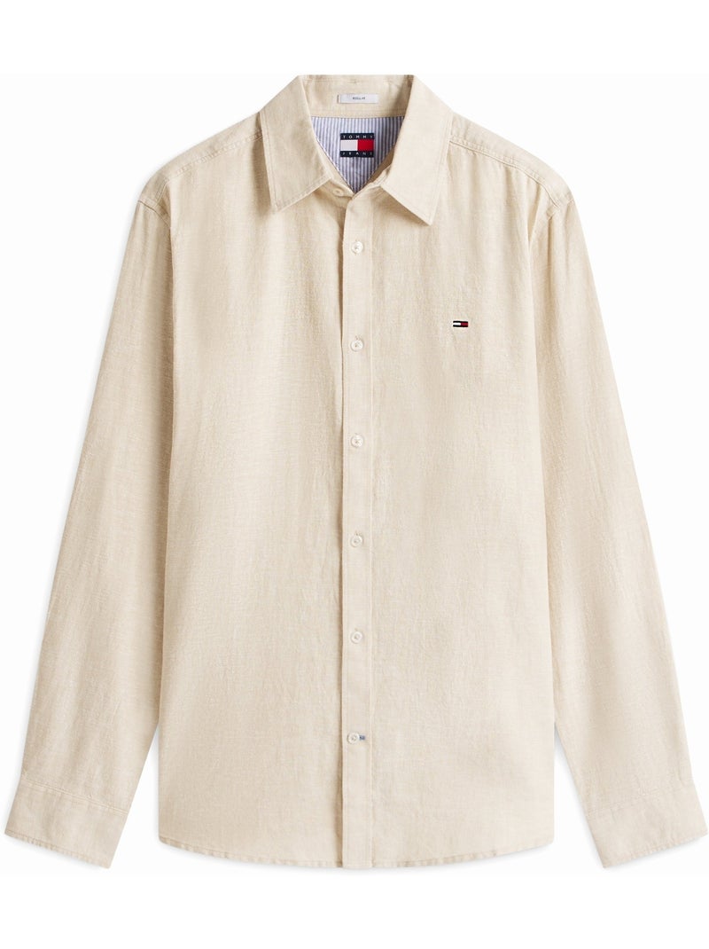 Camisa Fino cónico - Tommy Hilfiger Bege - Kiabi