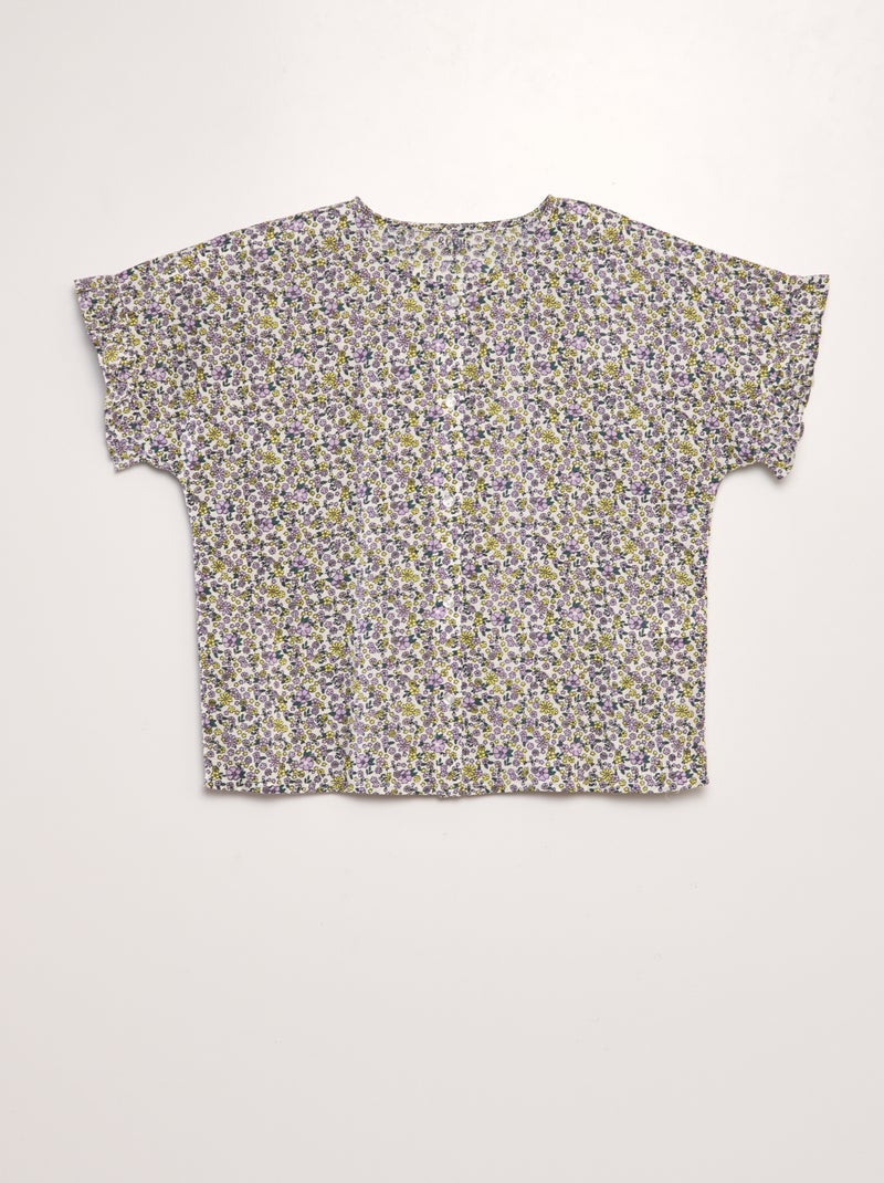 Camisa florida AMARELO - Kiabi