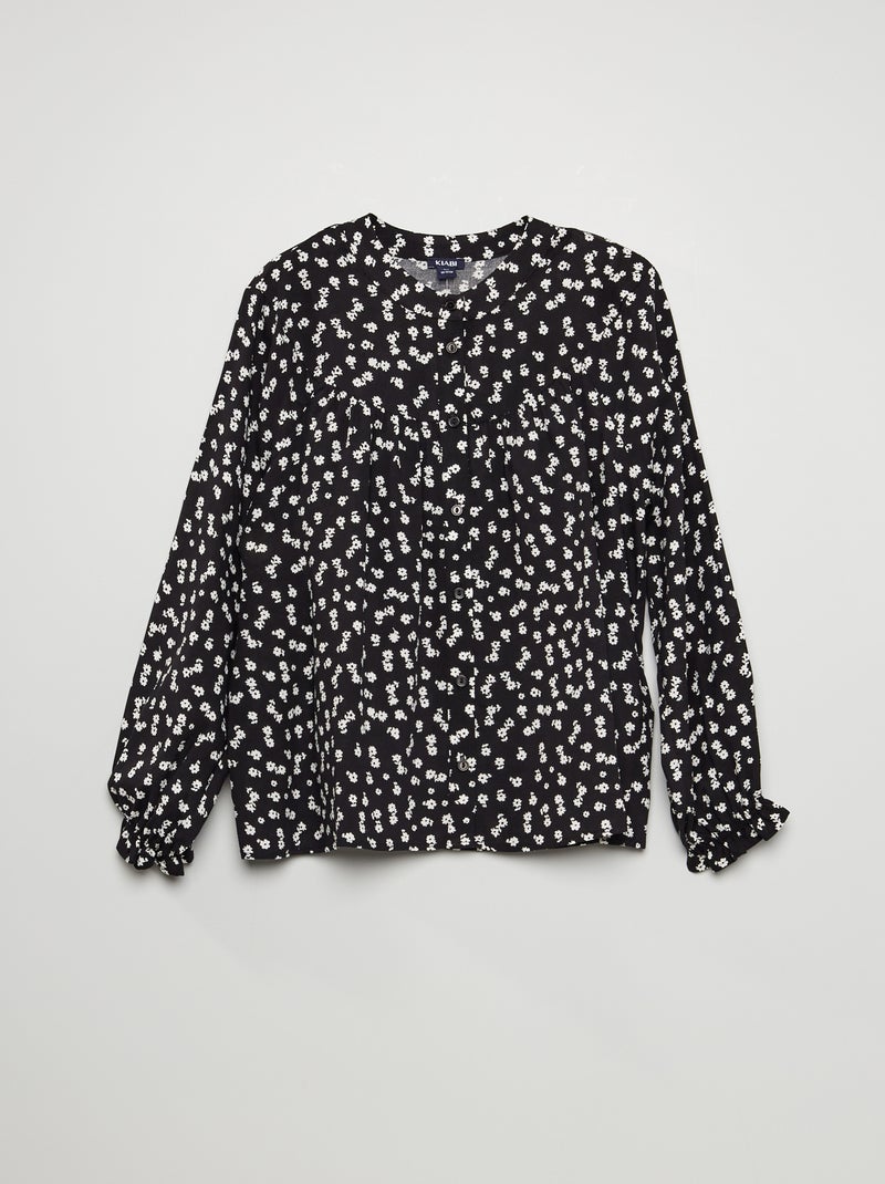 Camisa florida com abertura com botões Estampado de Flores - Kiabi