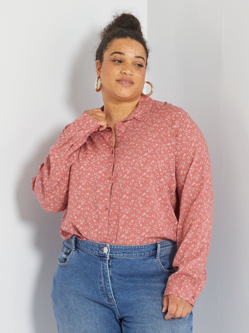 Camisa florida fluida ROSA - Kiabi