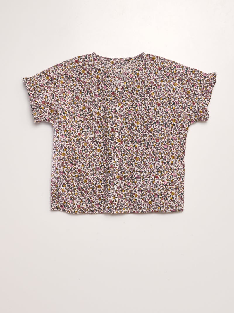 Camisa florida ROSA - Kiabi