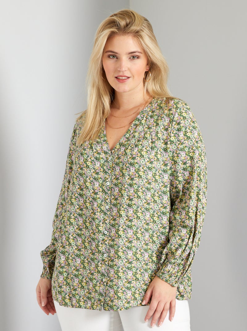 Camisa florida VERDE - Kiabi