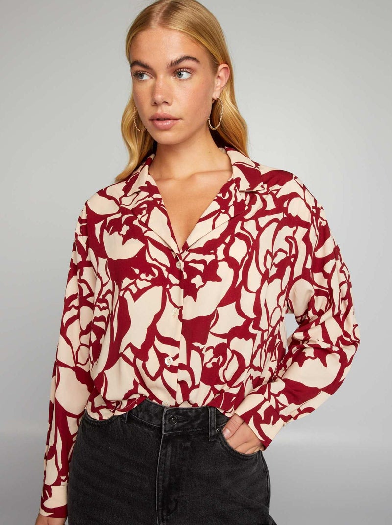 Camisa florida VERMELHO - Kiabi