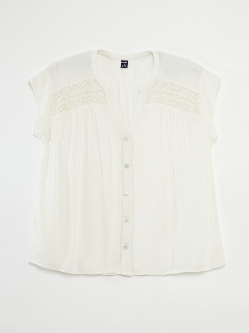 Camisa fluida  - So Easy Branco - Kiabi