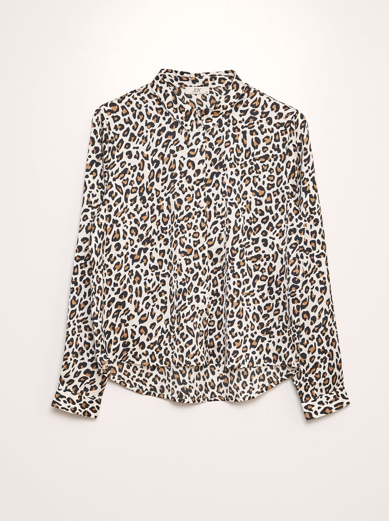 Camisa fluida acetinada 'JDY' PRETO - Kiabi