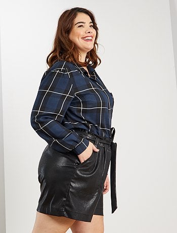 Camisa fluida aos quadrados - Kiabi