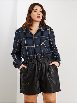 Camisa fluida aos quadrados - Kiabi