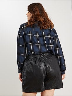 Camisa fluida aos quadrados - Kiabi