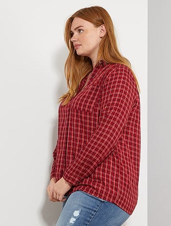 Camisa fluida aos quadrados - Kiabi