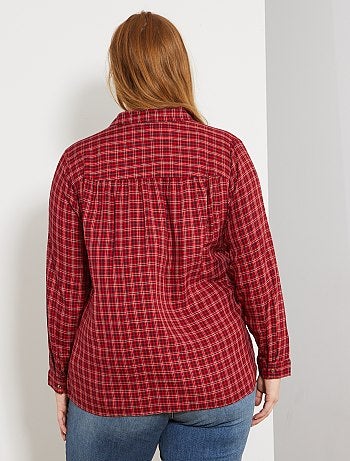 Camisa fluida aos quadrados - Kiabi