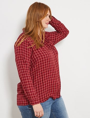 Camisa fluida aos quadrados - Kiabi