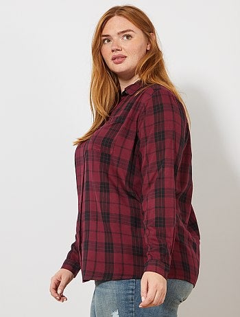 Camisa fluida aos quadrados - Kiabi