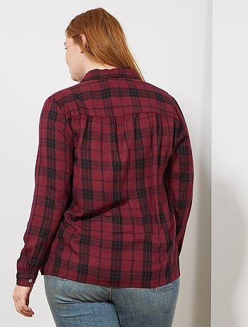 Camisa fluida aos quadrados - Kiabi