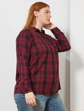 Camisa fluida aos quadrados - Kiabi