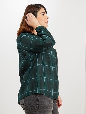 Camisa fluida aos quadrados - Kiabi