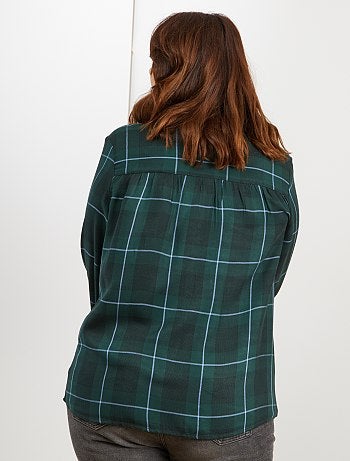 Camisa fluida aos quadrados - Kiabi