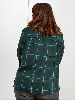 Camisa fluida aos quadrados - Kiabi