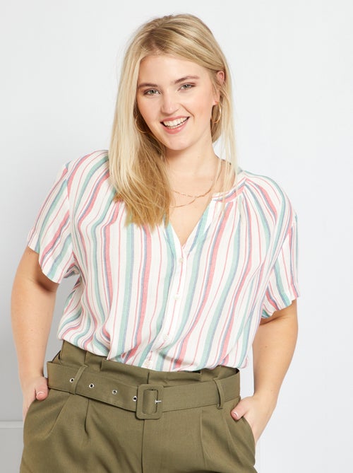 Camisa fluida às riscas - Kiabi