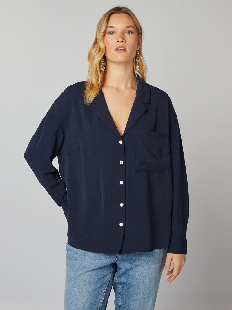 Camisa fluida AZUL - Kiabi
