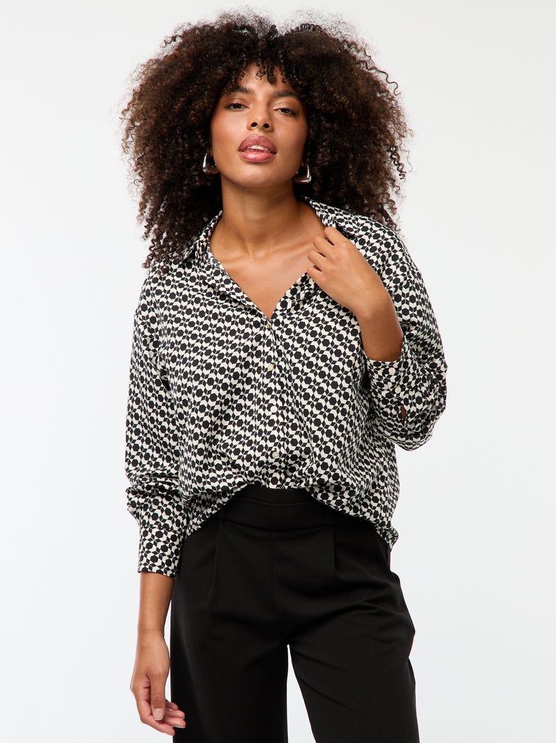 Camisa fluida Bege - Kiabi