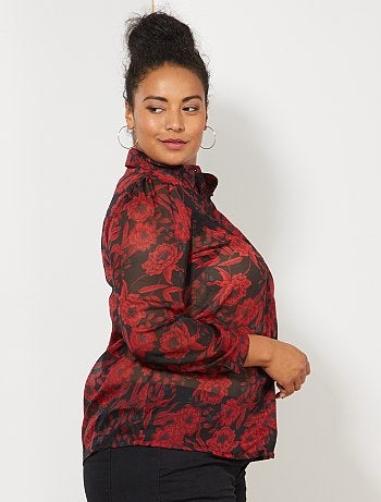 Camisa fluida com aplicação em renda - Kiabi