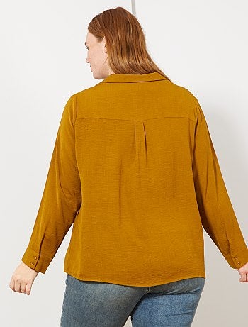 Camisa fluida com bolsos largos - Kiabi