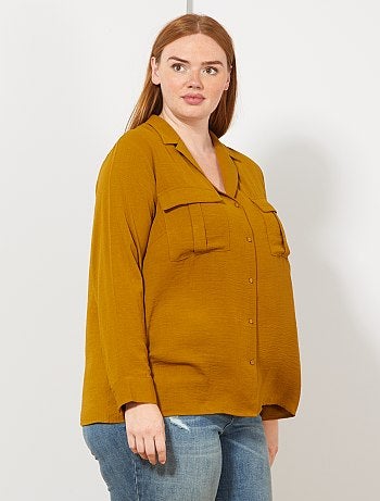 Camisa fluida com bolsos largos - Kiabi