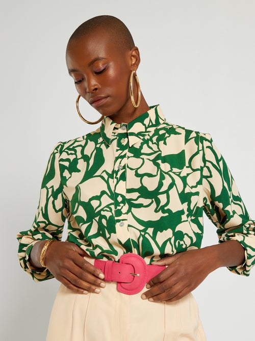 Camisa fluida com estampado - Kiabi