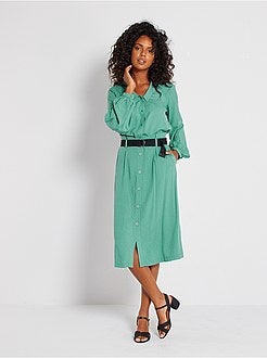 Camisa fluida com mangas compridas - Kiabi