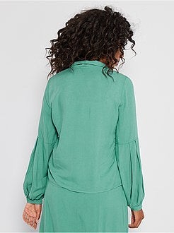 Camisa fluida com mangas compridas - Kiabi