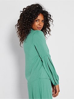 Camisa fluida com mangas compridas - Kiabi