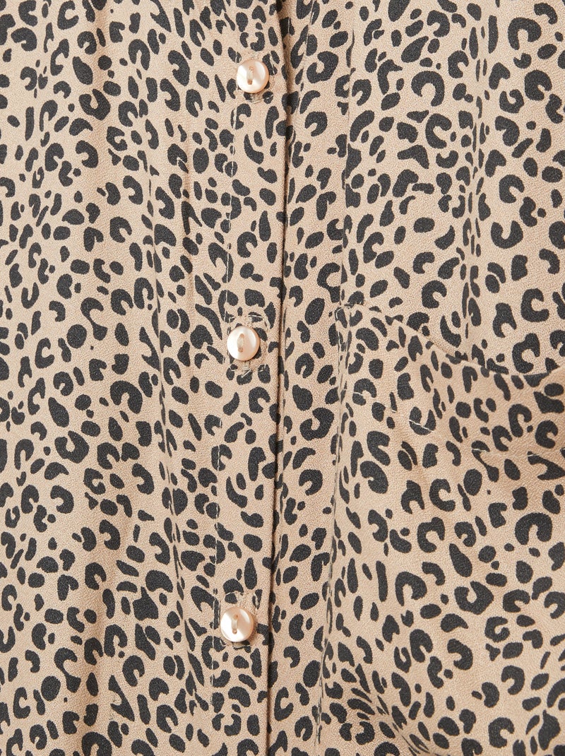 Camisa fluida com motivo - So Easy BEGE - Kiabi