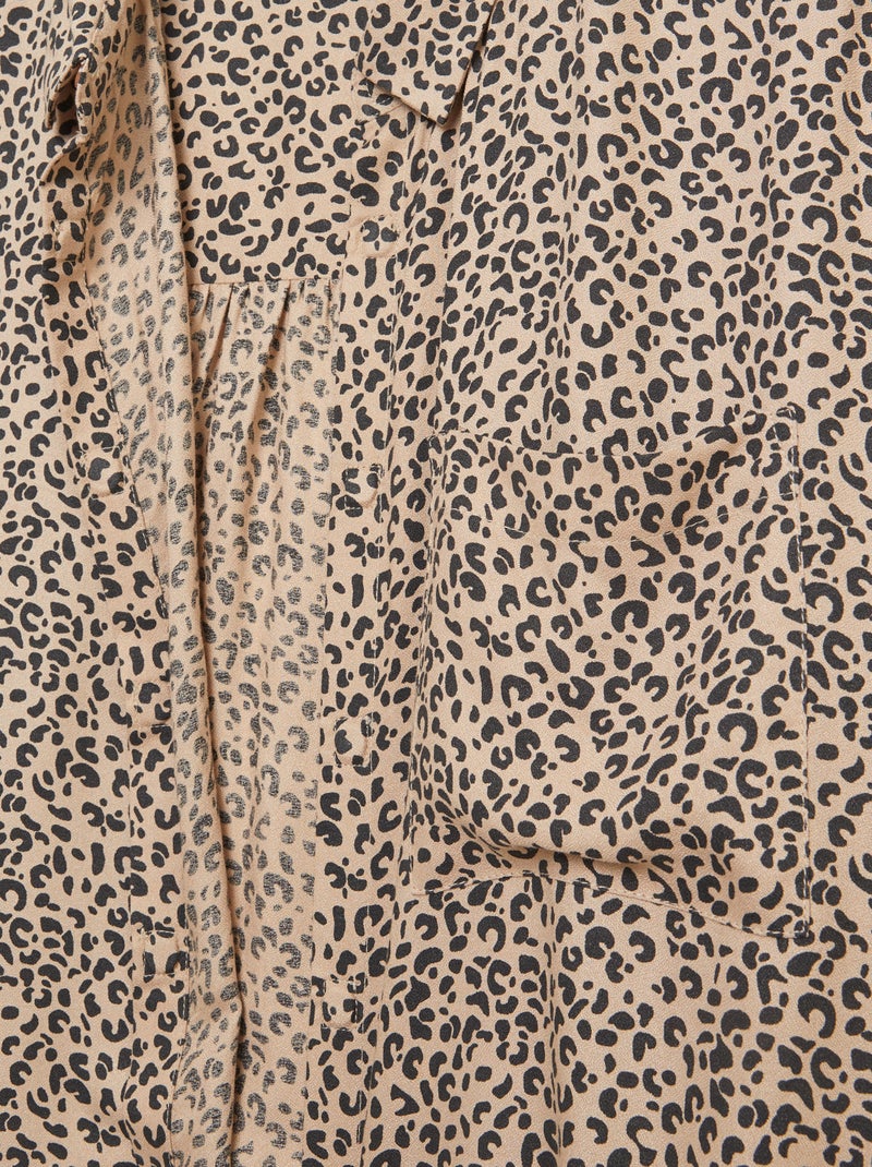 Camisa fluida com motivo - So Easy BEGE - Kiabi