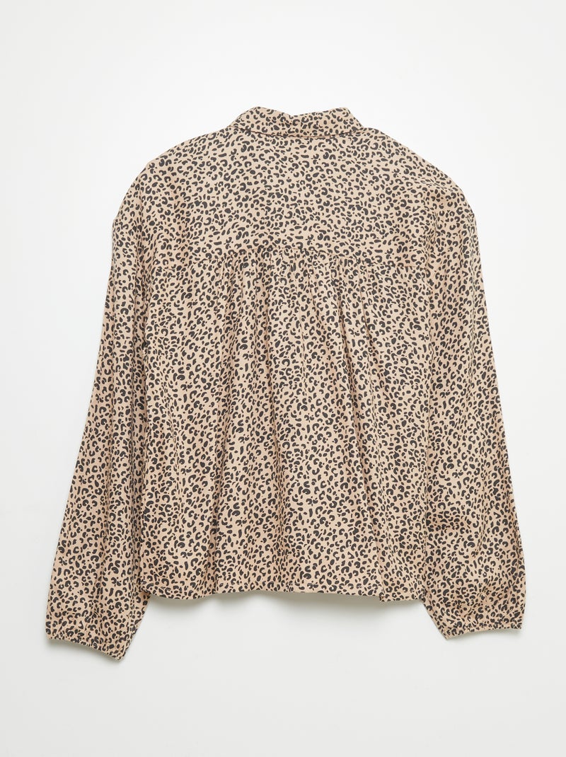 Camisa fluida com motivo - So Easy BEGE - Kiabi