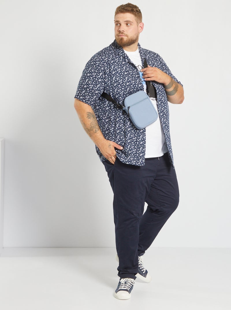 Camisa fluida com motivos AZUL - Kiabi