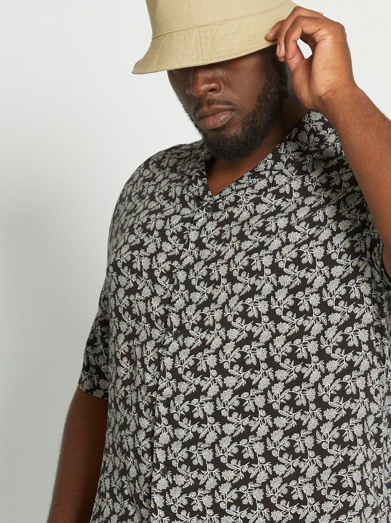 Camisa fluida com motivos PRETO - Kiabi