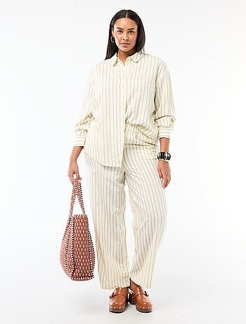 Camisa fluida de manga comprida