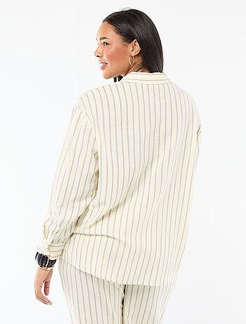 Camisa fluida de manga comprida