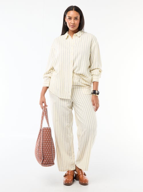 Camisa fluida de manga comprida - Kiabi