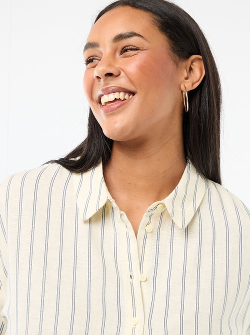 Camisa fluida de manga comprida - Kiabi