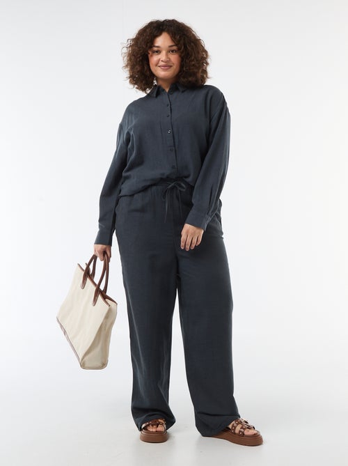 Camisa fluida de manga comprida - Kiabi