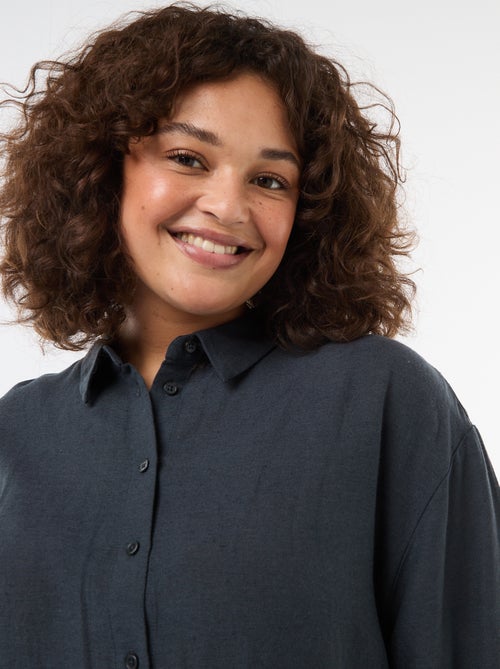 Camisa fluida de manga comprida - Kiabi