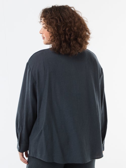 Camisa fluida de manga comprida - Kiabi